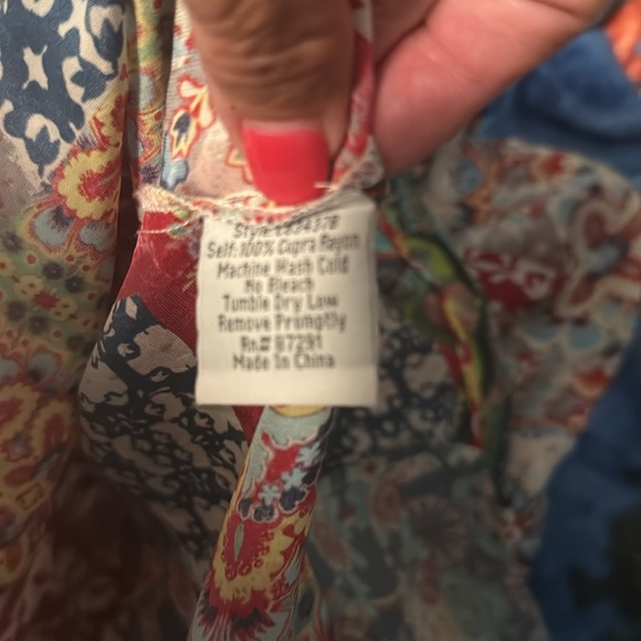 Johnny Was Multicolor Patchwork Jacket - Picture 8 of 8